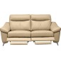Canapé 2 places avec 2 relax en cuir luxe italien, LOUIS, 2 relax électriques, beige Canapé 2 places avec 2 relax en cuir luxe italien, LOUIS, 2 relax électriques, beige