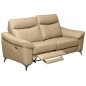 Canapé 2 places avec 2 relax en cuir luxe italien, LOUIS, 2 relax électriques, beige Canapé 2 places avec 2 relax en cuir luxe italien, LOUIS, 2 relax électriques, beige