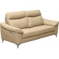 Canapé 2 places avec 2 relax en cuir luxe italien, LOUIS, 2 relax électriques, beige Canapé 2 places avec 2 relax en cuir luxe italien, LOUIS, 2 relax électriques, beige