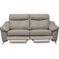 Canapé 2 places avec 2 relax en cuir luxe italien, LOUIS, 2 relax électriques, gris clair Canapé 2 places avec 2 relax en cuir luxe italien, LOUIS, 2 relax électriques, gris clair