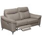 Canapé 2 places avec 2 relax en cuir luxe italien, LOUIS, 2 relax électriques, gris clair Canapé 2 places avec 2 relax en cuir luxe italien, LOUIS, 2 relax électriques, gris clair