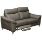 Canapé 2 places avec 2 relax en cuir luxe italien, LOUIS, 2 relax électriques, gris foncé Canapé 2 places avec 2 relax en cuir luxe italien, LOUIS, 2 relax électriques, gris foncé