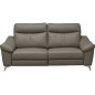 Canapé 2 places avec 2 relax en cuir luxe italien, LOUIS, 2 relax électriques, gris foncé Canapé 2 places avec 2 relax en cuir luxe italien, LOUIS, 2 relax électriques, gris foncé