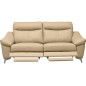 Canapé 3 places avec 2 relax en cuir luxe italien, LOUIS, 2 relax électriques, beige Canapé 3 places avec 2 relax en cuir luxe italien, LOUIS, 2 relax électriques, beige