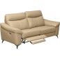Canapé 3 places avec 2 relax en cuir luxe italien, LOUIS, 2 relax électriques, beige Canapé 3 places avec 2 relax en cuir luxe italien, LOUIS, 2 relax électriques, beige