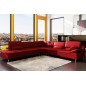 Canapé d'angle en cuir italien 6/7 places PLENITUDE, rouge Canapé d'angle en cuir italien 6/7 places PLENITUDE, rouge