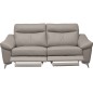 Canapé 3 places avec 2 relax en cuir luxe italien, LOUIS, 2 relax électriques, gris clair Canapé 3 places avec 2 relax en cuir luxe italien, LOUIS, 2 relax électriques, gris clair