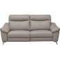 Canapé 3 places avec 2 relax en cuir luxe italien, LOUIS, 2 relax électriques, gris clair Canapé 3 places avec 2 relax en cuir luxe italien, LOUIS, 2 relax électriques, gris clair
