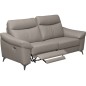 Canapé 3 places avec 2 relax en cuir luxe italien, LOUIS, 2 relax électriques, gris clair Canapé 3 places avec 2 relax en cuir luxe italien, LOUIS, 2 relax électriques, gris clair