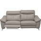 Canapé 3 places avec 2 relax en cuir luxe italien, LOUIS, 2 relax électriques, gris clair Canapé 3 places avec 2 relax en cuir luxe italien, LOUIS, 2 relax électriques, gris clair