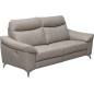 Canapé 3 places avec 2 relax en cuir luxe italien, LOUIS, 2 relax électriques, gris clair Canapé 3 places avec 2 relax en cuir luxe italien, LOUIS, 2 relax électriques, gris clair