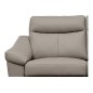 Canapé 3 places avec 2 relax en cuir luxe italien, LOUIS, 2 relax électriques, gris clair Canapé 3 places avec 2 relax en cuir luxe italien, LOUIS, 2 relax électriques, gris clair
