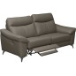 Canapé 3 places avec 2 relax en cuir luxe italien, LOUIS, 2 relax électriques, gris foncé Canapé 3 places avec 2 relax en cuir luxe italien, LOUIS, 2 relax électriques, gris foncé
