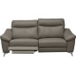 Canapé 3 places avec 2 relax en cuir luxe italien, LOUIS, 2 relax électriques, gris foncé Canapé 3 places avec 2 relax en cuir luxe italien, LOUIS, 2 relax électriques, gris foncé