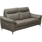 Canapé 3 places avec 2 relax en cuir luxe italien, LOUIS, 2 relax électriques, gris foncé Canapé 3 places avec 2 relax en cuir luxe italien, LOUIS, 2 relax électriques, gris foncé