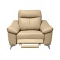 Fauteuil 1 place avec 1 relax, en cuir luxe italien, LOUIS, 1 relax électrique, beige Fauteuil 1 place avec 1 relax, en cuir luxe italien, LOUIS, 1 relax électrique, beige