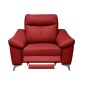 Fauteuil 1 place avec 1 relax, en cuir luxe italien, LOUIS, 1 relax électrique, rouge, Rouge foncé Fauteuil 1 place avec 1 relax, en cuir luxe italien, LOUIS, 1 relax électrique, rouge, Rouge foncé