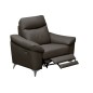 Fauteuil 1 place avec 1 relax, en cuir luxe italien, LOUIS, 1 relax électrique, chocolat Fauteuil 1 place avec 1 relax, en cuir luxe italien, LOUIS, 1 relax électrique, chocolat