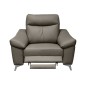 Fauteuil 1 place avec 1 relax, en cuir luxe italien, LOUIS, 1 relax électrique, gris foncé Fauteuil 1 place avec 1 relax, en cuir luxe italien, LOUIS, 1 relax électrique, gris foncé
