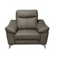 Fauteuil 1 place avec 1 relax, en cuir luxe italien, LOUIS, 1 relax électrique, gris foncé Fauteuil 1 place avec 1 relax, en cuir luxe italien, LOUIS, 1 relax électrique, gris foncé