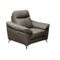 Fauteuil 1 place avec 1 relax, en cuir luxe italien, LOUIS, 1 relax électrique, gris foncé Fauteuil 1 place avec 1 relax, en cuir luxe italien, LOUIS, 1 relax électrique, gris foncé