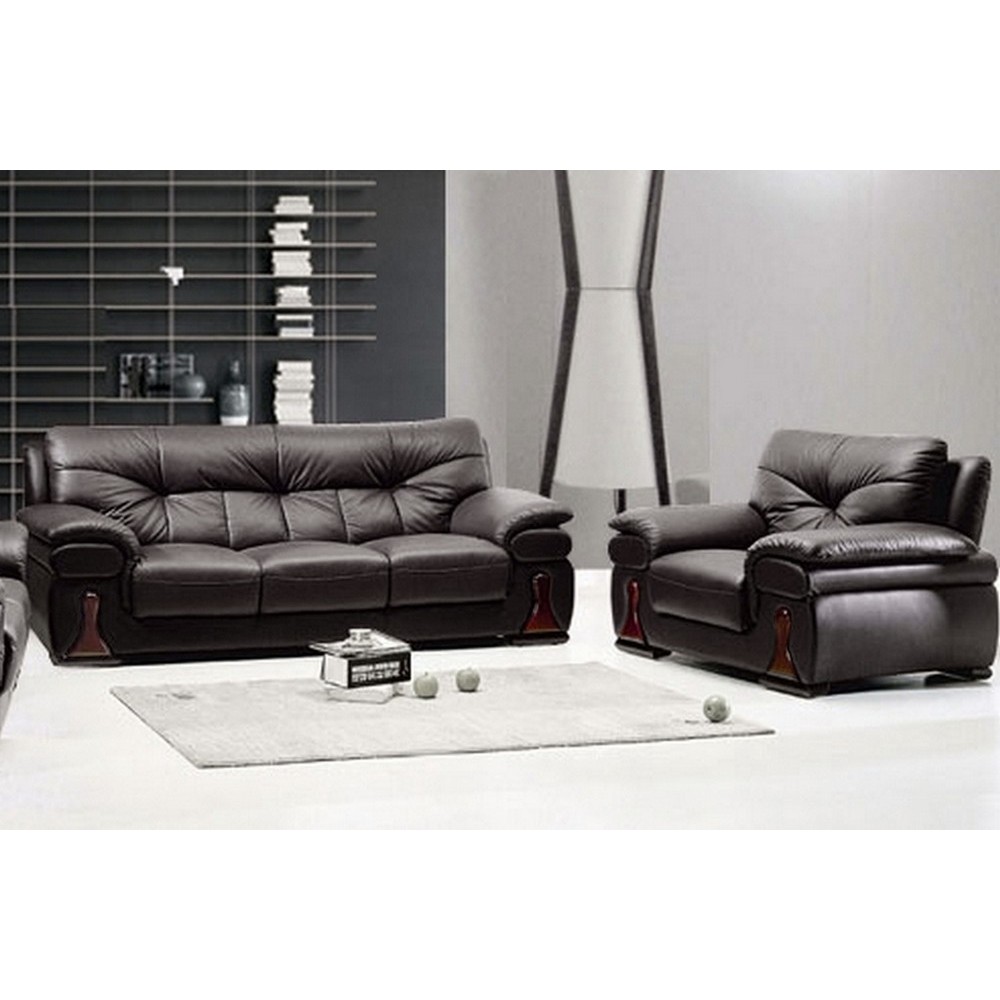 Ensemble canapé 3 places + fauteuil 1 place OXFORD en cuir luxe italien vachette, couleur noir Ensemble canapé 3 places + fauteuil 1 place OXFORD en cuir luxe italien vachette, couleur noir