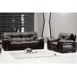 Ensemble canapé 3 places + fauteuil 1 place OXFORD en cuir luxe italien vachette, couleur noir Ensemble canapé 3 places + fauteuil 1 place OXFORD en cuir luxe italien vachette, couleur noir