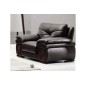 Ensemble canapé 3 places + fauteuil 1 place OXFORD en cuir luxe italien vachette, couleur noir Ensemble canapé 3 places + fauteuil 1 place OXFORD en cuir luxe italien vachette, couleur noir