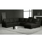 Canapé d'angle en cuir italien 6/7 places MISTER, noir, angle gauche Canapé d'angle en cuir italien 6/7 places MISTER, noir, angle gauche