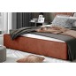 Lit double en tissu de qualité luxe, AUDE, marron, 140x200 Lit double en tissu de qualité luxe, AUDE, marron, 140x200