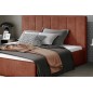 Lit double en tissu de qualité luxe, AUDE, marron, 160x200 Lit double en tissu de qualité luxe, AUDE, marron, 160x200