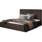 Lit double en tissu de qualité luxe, AUDE, chocolat, 180x200 Lit double en tissu de qualité luxe, AUDE, chocolat, 180x200