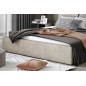 Lit double en tissu velours de qualité luxe, AUDE, beige, 140x200 Lit double en tissu velours de qualité luxe, AUDE, beige, 140x200