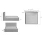 Lit double en tissu velours de qualité luxe, AUDE, vert, 140x200 Lit double en tissu velours de qualité luxe, AUDE, vert, 140x200