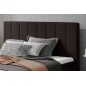 Lit double en tissu velours de qualité luxe, AUDE, chocolat, 140x200 Lit double en tissu velours de qualité luxe, AUDE, chocolat, 140x200