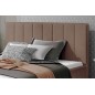 Lit double en tissu velours de qualité luxe, AUDE, marron, 140x200 Lit double en tissu velours de qualité luxe, AUDE, marron, 140x200