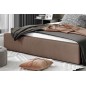 Lit double en tissu velours de qualité luxe, AUDE, marron, 140x200 Lit double en tissu velours de qualité luxe, AUDE, marron, 140x200