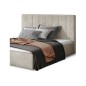 Lit double en tissu velours de qualité luxe, AUDE, beige, 160x200 Lit double en tissu velours de qualité luxe, AUDE, beige, 160x200
