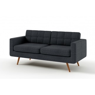 Canapé 3 places en tissu de qualité YVON, gris ardoise