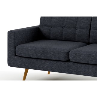 Canapé 3 places en tissu de qualité YVON, gris ardoise