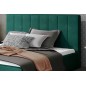 Lit double en tissu velours de qualité luxe, AUDE, vert, 160x200 Lit double en tissu velours de qualité luxe, AUDE, vert, 160x200