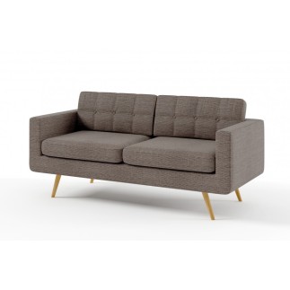Canapé 3 places en tissu de qualité YVON, beige