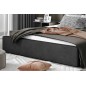 Lit double en tissu velours de qualité luxe, AUDE, anthracite, 160x200 Lit double en tissu velours de qualité luxe, AUDE, anthracite, 160x200