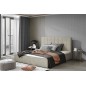 Lit double en tissu velours de qualité luxe, AUDE, beige, 180x200 Lit double en tissu velours de qualité luxe, AUDE, beige, 180x200