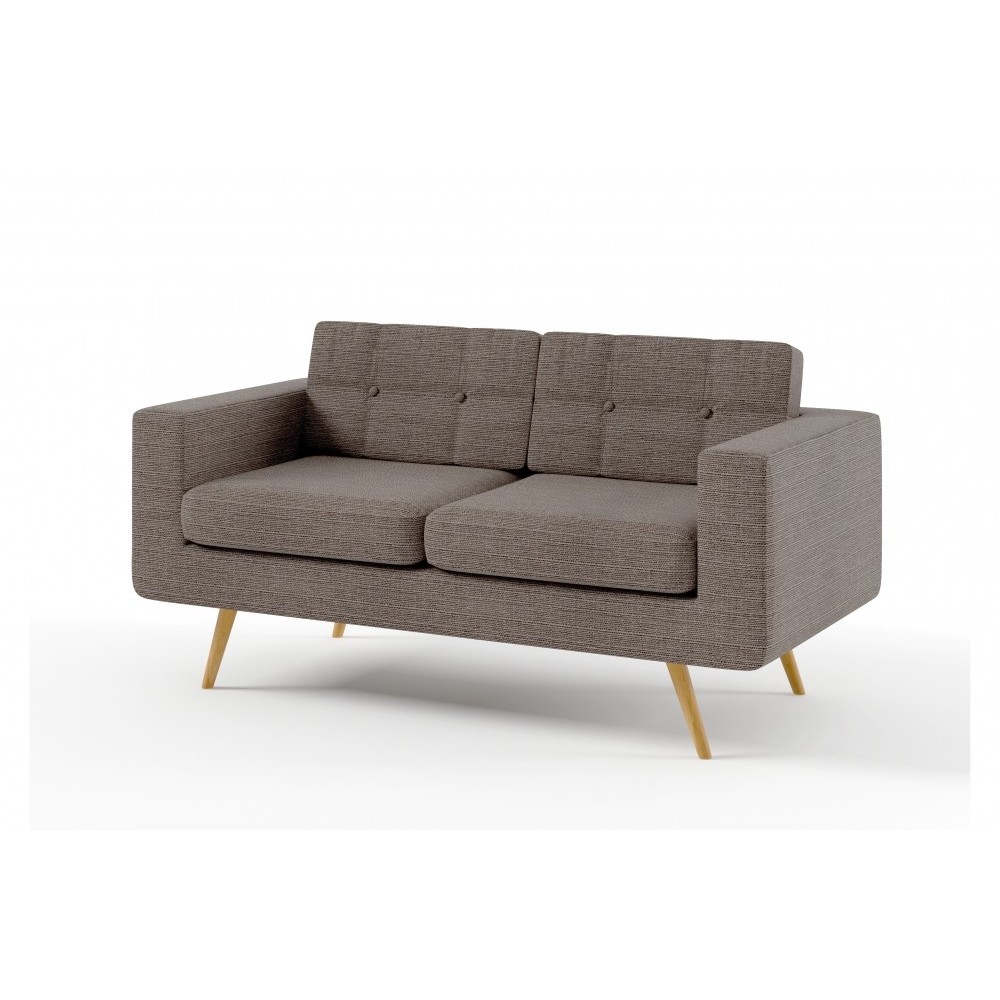 Canapé 2 places en tissu de qualité YVON, beige Canapé 2 places en tissu de qualité YVON, beige