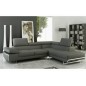 Canapé d'angle, en cuir italien (cuir spécial luxe) 5/6 places GUCI, gris foncé, angle droit Canapé d'angle, en cuir italien (cuir spécial luxe) 5/6 places GUCI, gris foncé, angle droit