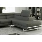 Canapé d'angle, en cuir italien (cuir spécial luxe) 5/6 places GUCI, gris foncé, angle droit Canapé d'angle, en cuir italien (cuir spécial luxe) 5/6 places GUCI, gris foncé, angle droit