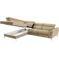 Canapé d'angle relax en 100% tout cuir de luxe italien avec relax électrique et coffre -, 5/6 places SORENTO, beige, angle gauch Canapé d'angle relax en 100% tout cuir de luxe italien avec relax électrique et coffre -, 5/6 places SORENTO, beige, angle gauch