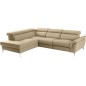 Canapé d'angle relax en 100% tout cuir de luxe italien avec relax électrique et coffre -, 5/6 places SORENTO, beige, angle gauch Canapé d'angle relax en 100% tout cuir de luxe italien avec relax électrique et coffre -, 5/6 places SORENTO, beige, angle gauch