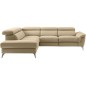 Canapé d'angle relax en 100% tout cuir de luxe italien avec relax électrique et coffre -, 5/6 places SORENTO, beige, angle gauch Canapé d'angle relax en 100% tout cuir de luxe italien avec relax électrique et coffre -, 5/6 places SORENTO, beige, angle gauch